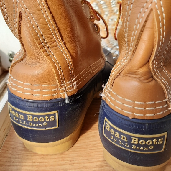 Bean Boots by L L Bean Size 8M | Leather Upper | Navy Rubber | Duck Boot - Picture 13 of 13